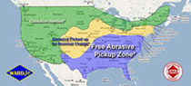 Free Waterjet Abrasive Pickup Map