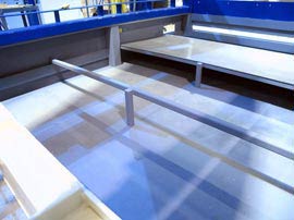 J-138 Waterjet Cutting System, stainless steel floor