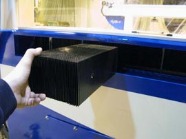 J-138 Waterjet Cutting System, Removable Plastic Bricks