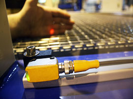 J-138 Waterjet Cutting System, laser sensor for automatic loading and unloading