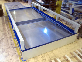 J-138 Waterjet Cutting System, stainless steel floor