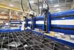 ZX-2546 waterjet cutting system with heavy duty grates