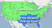 Free Waterjet Abrasive Pickup Map
